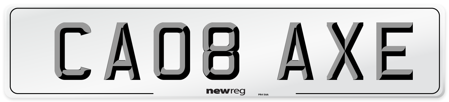 CA08 AXE Number Plate from New Reg